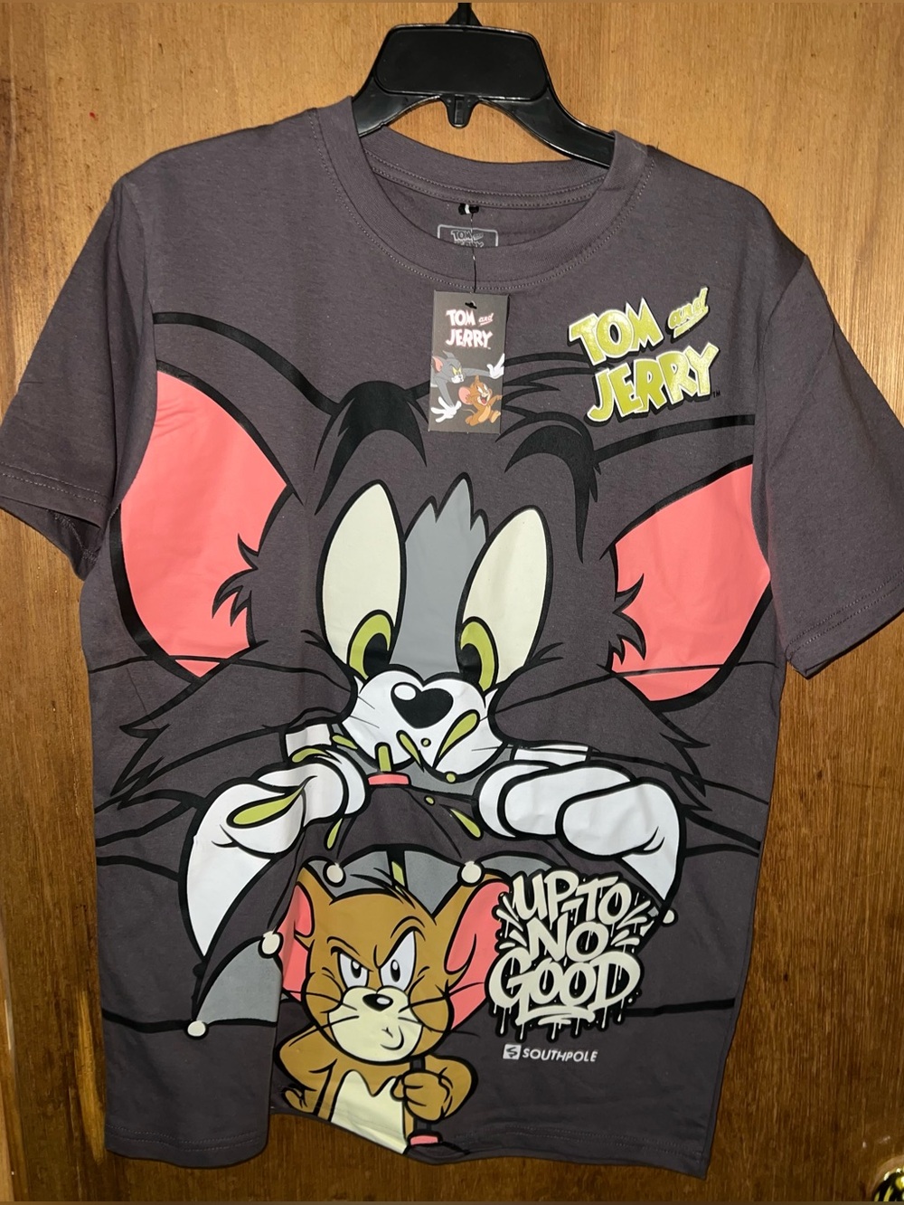 Tom and Jerry x Southpole T-Shirt. “ Up to no Good” . Grey. Size M.